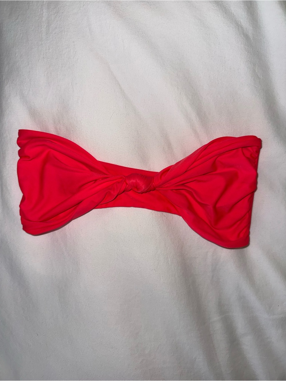 Mikoh Hot Pink Twist Bandeau Bikini Top